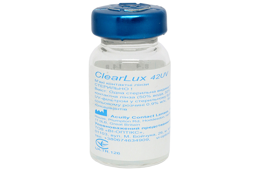 М'які контактні лінзи Контактні лінзи CLEARLUX 42 UV Фото №1 - linza.ua